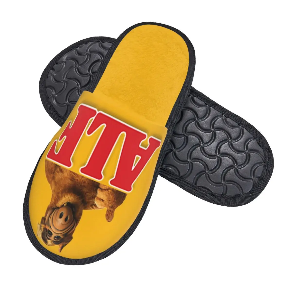 Custom ALF Alien Life Form Memory Foam Slippers Women Comfy Warm Alien Life Form House Slippers