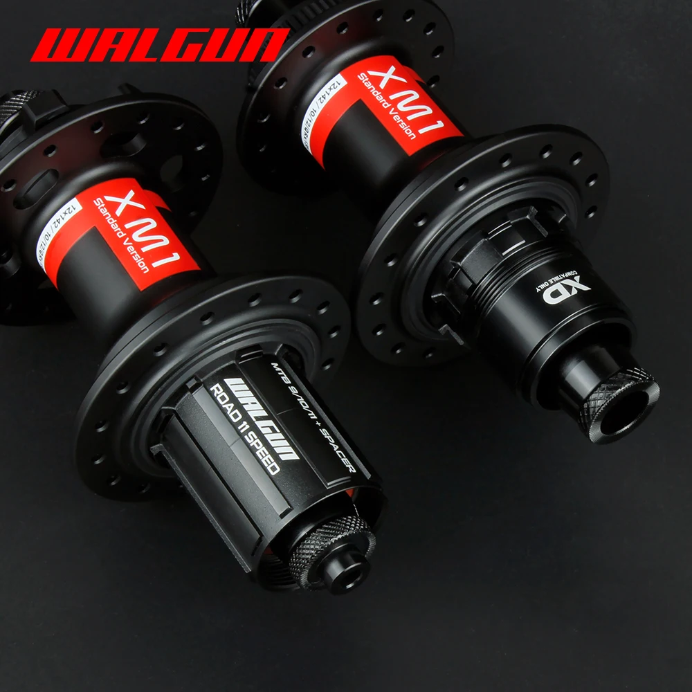 WALGUN MTB Rear Hub Noisy Cube 32 Holes MTB Hubs 6 Pawls Center Lock HG XD MS XDR 8-12 Speed Freehub Sealed Bearing Bike Parts