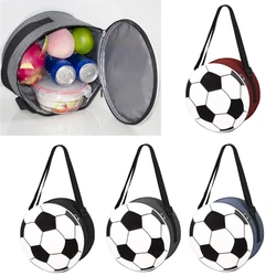 Men Women Students Lunch Bag Football Soccer Pattern Kids Portable Thermal Food Bags For School Girls Boys Lunch Box Tote