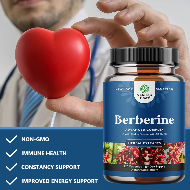 Berberine 1200 Mg with Ceylon Cinnamon and Milk Thistle, Antioxidant Supplement, Heart and Immune Support