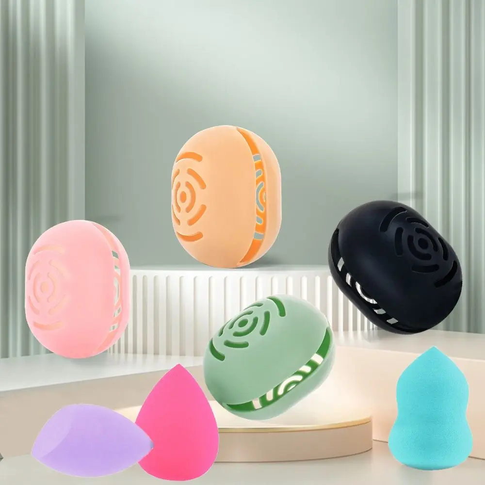 Hollow Out Makeup Puffs Drying Holder Storage Bag Soft Silicon Cosmetic Puff Box Cosmetic Egg Rack Cleaning Box Sponge Stand