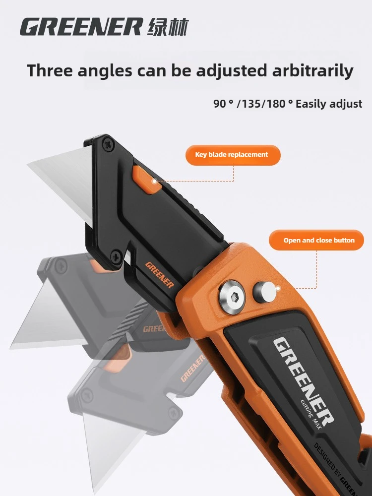 Utility Knife Large Heavy Duty Thickened Cutting Folding Wallpaper Knife Industrial Grade Cable Stripping Electrician Knife - view 2