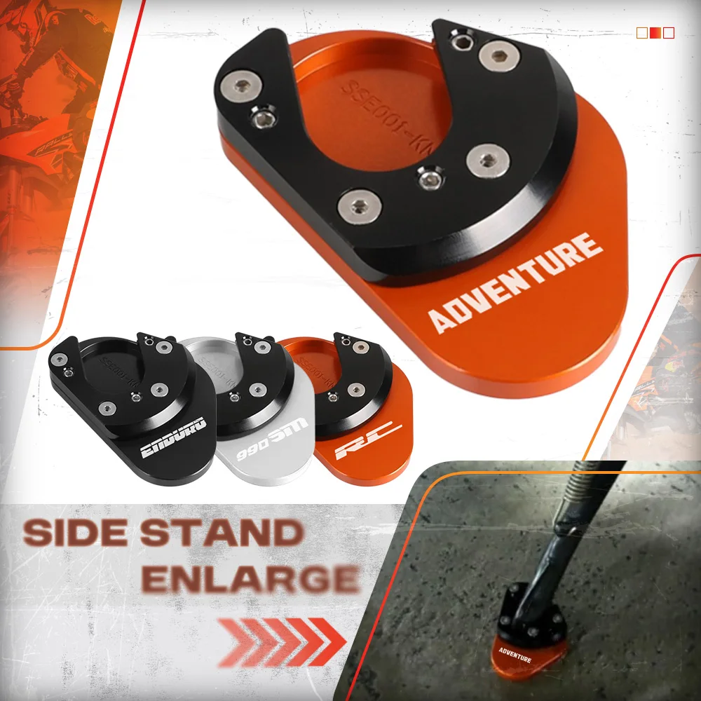 

2025 For 990 SM R SMT Super Supermoto R/S 990 Adventure R/S/T/ABS/R Motorcycle Side Stand Enlarger Sidestand Kickstand Foot Pad