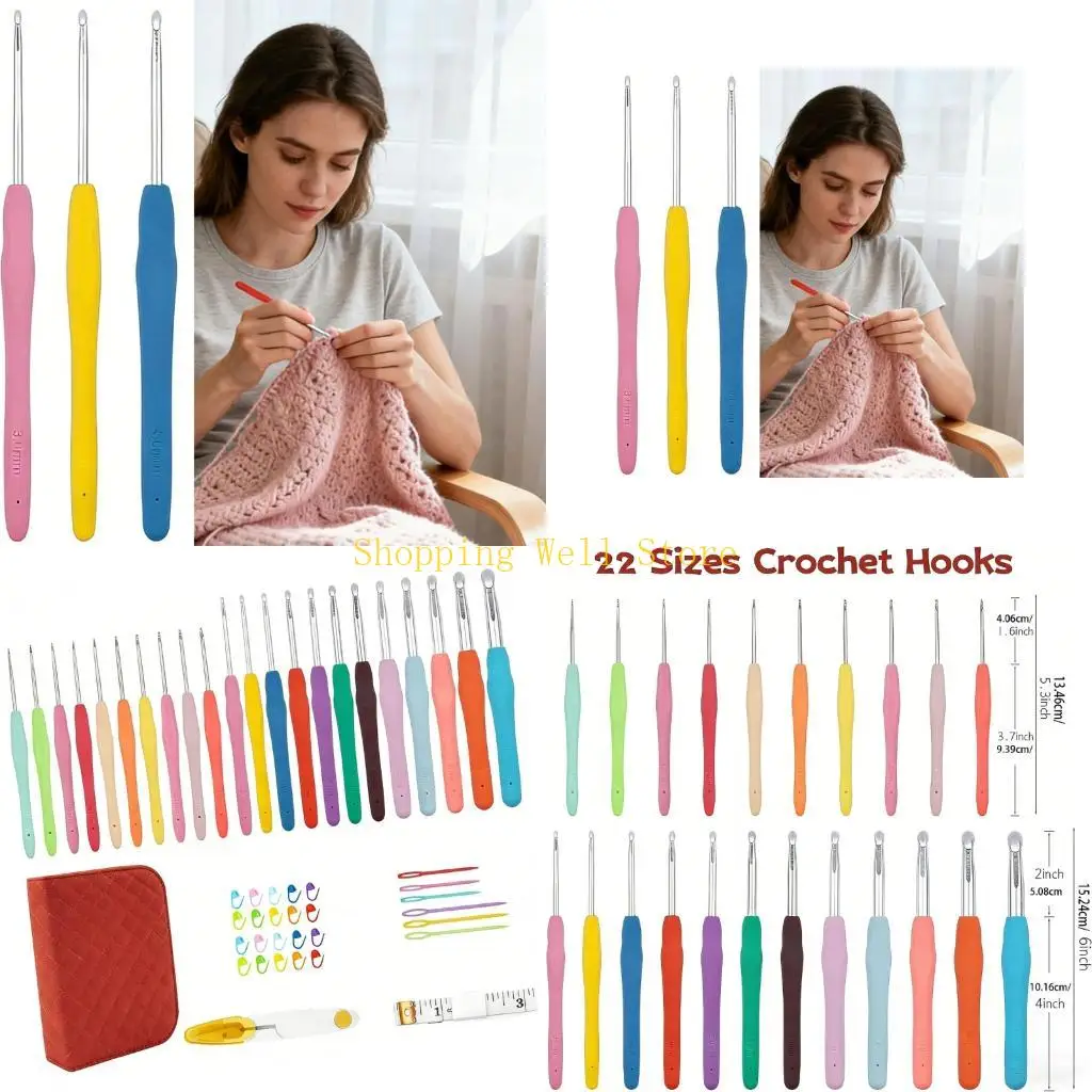 

KX4B Practical Knitting Set With Assorted Yarn Color And Necessary Crafting Tool