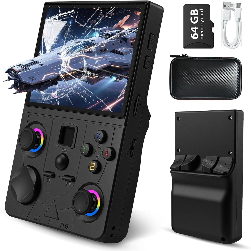 

Портативная игровая консоль в стиле ретро, 35 В постоянного тока, экран IRS с открытым исходным кодом 3,5 дюйма, WIFI Linux 20000 + классические игры, 20 + эмуляторы, 4000 мАч для видеоигр