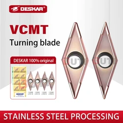 DESKAR 100% Original VCMT110304 LF6018 VCMT110304 LF6118 Lathe Tools Turning Insert For Stainless Steel VCMT Series Turning Tool