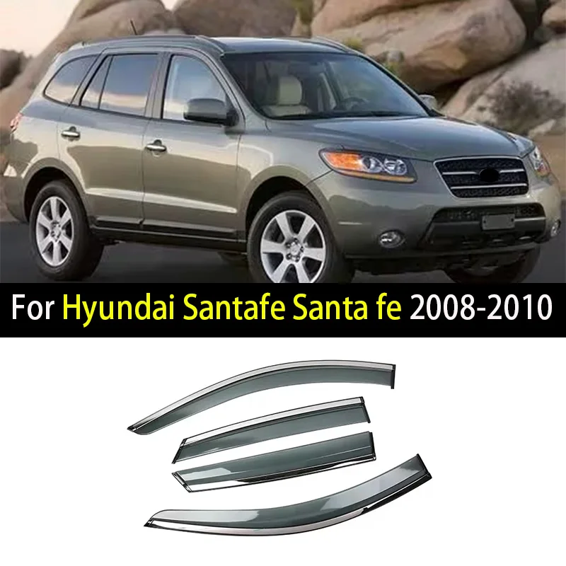 

Car Window Visor For Hyundai Santafe Santa fe 2008 2009 2010 Deflectors Window Rain Guard Weathershield Sun Rain Guard