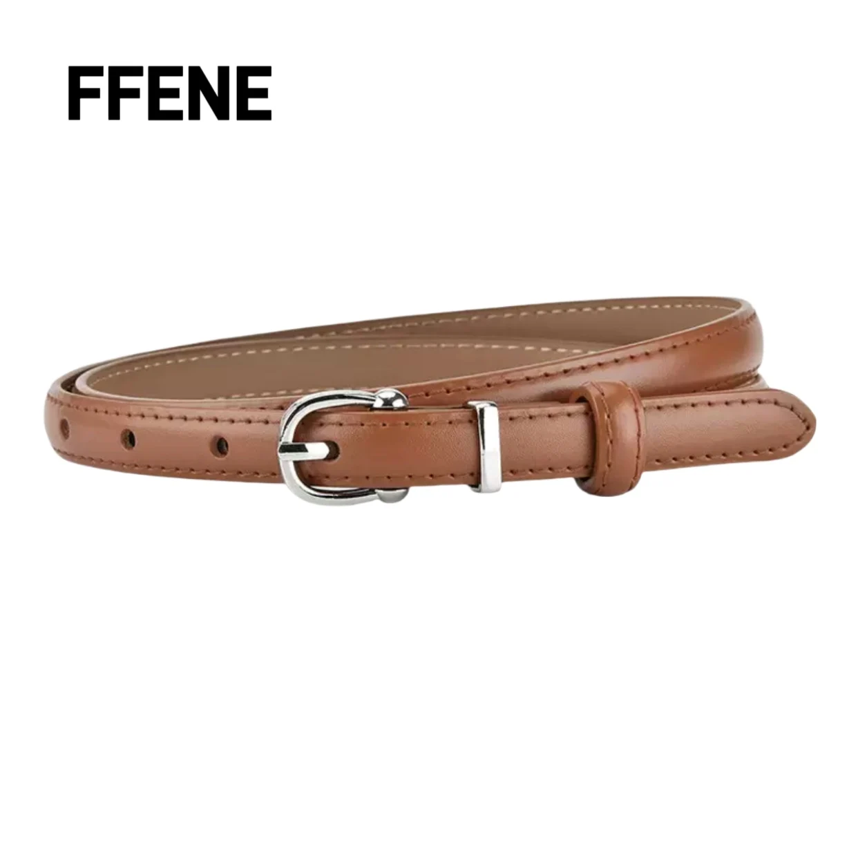 

European and American ins simple female thin belt buckle luxury high-end sense business versatile dress suit accessories narrow