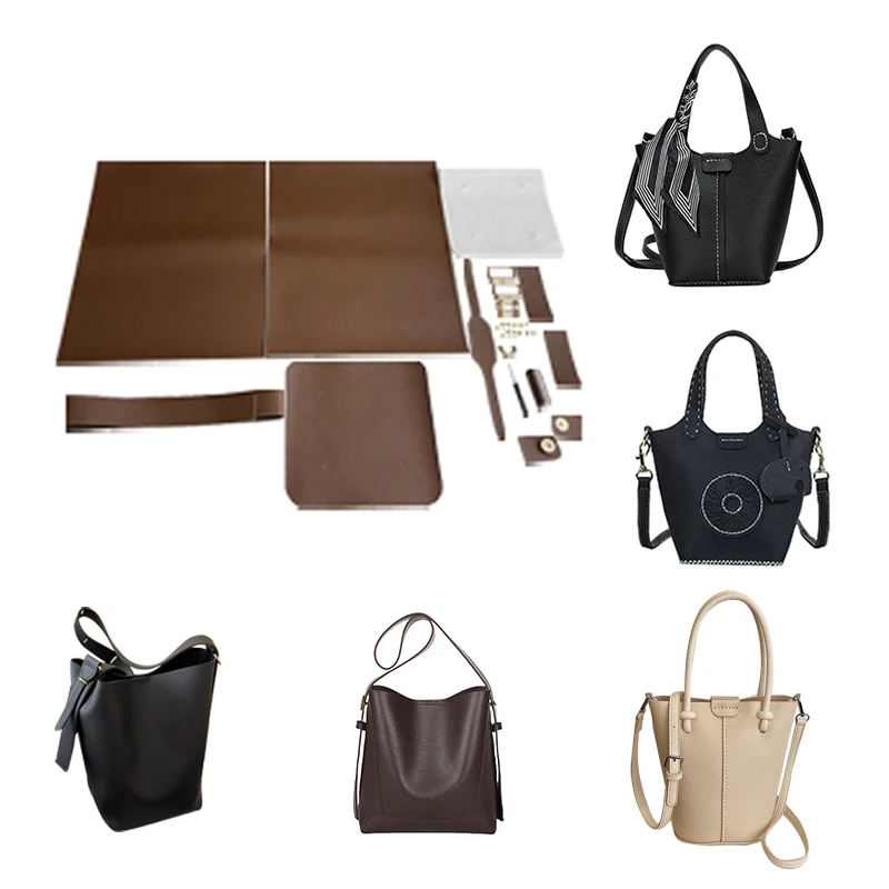 جديد وصول بو دلو حقيبة مع حزام الكتف اليدوية Diy بها بنفسك حقيبة عدة مجموعة المواد السفلية محلية الصنع اليد الخياطة هدية