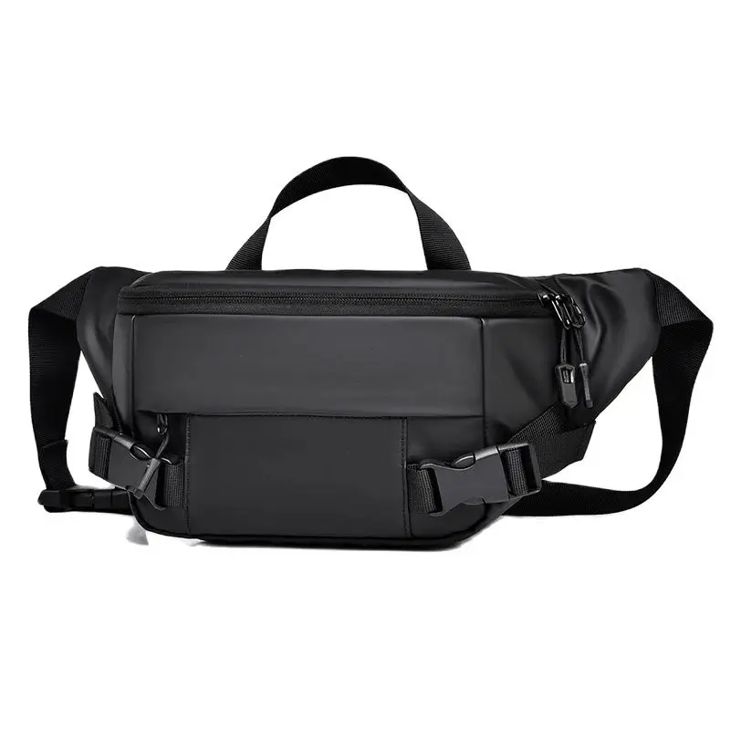 Heren Sportfunctie Borsttas Multi Functionele Koreaanse Editie Kleine Body Bag Trendy Gepersonaliseerde Eenvoudige Effen Kleur Heuptas