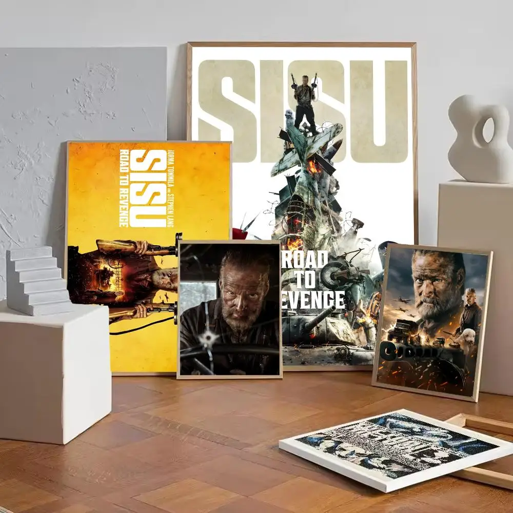 Cool film S-sisu R-road to R-revenge Poster HD Self-Adhesive Wall Decor Home Office Dorm Bedroom & More Ideal Gift Choice