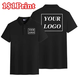 Polo Shirt Custom Summer Embroidery Printed Design Logo Photo Men And Women Breathable Tops