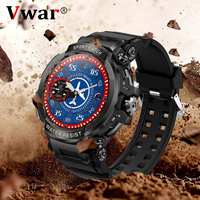 Rugged Military Smart Watch Men For Android IOS Ftiness Watches Ip68 Waterproof 600mAh AI Voice Bluetooth Call Smartwatch 2023