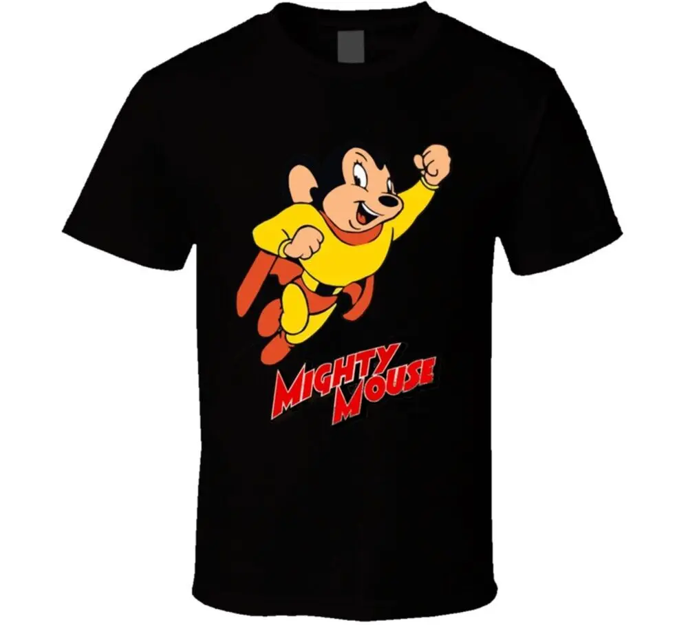 Mighty Mouse Retro Classic Cartoon T ShirtHigh Quality 100%Cotton Short Sleeve