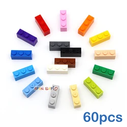 60pcs Thick 1x3 DIY Building Blocks Figures Bricks Dots Educational Creative Size Compatible With 3622 Plastic Toys for Children