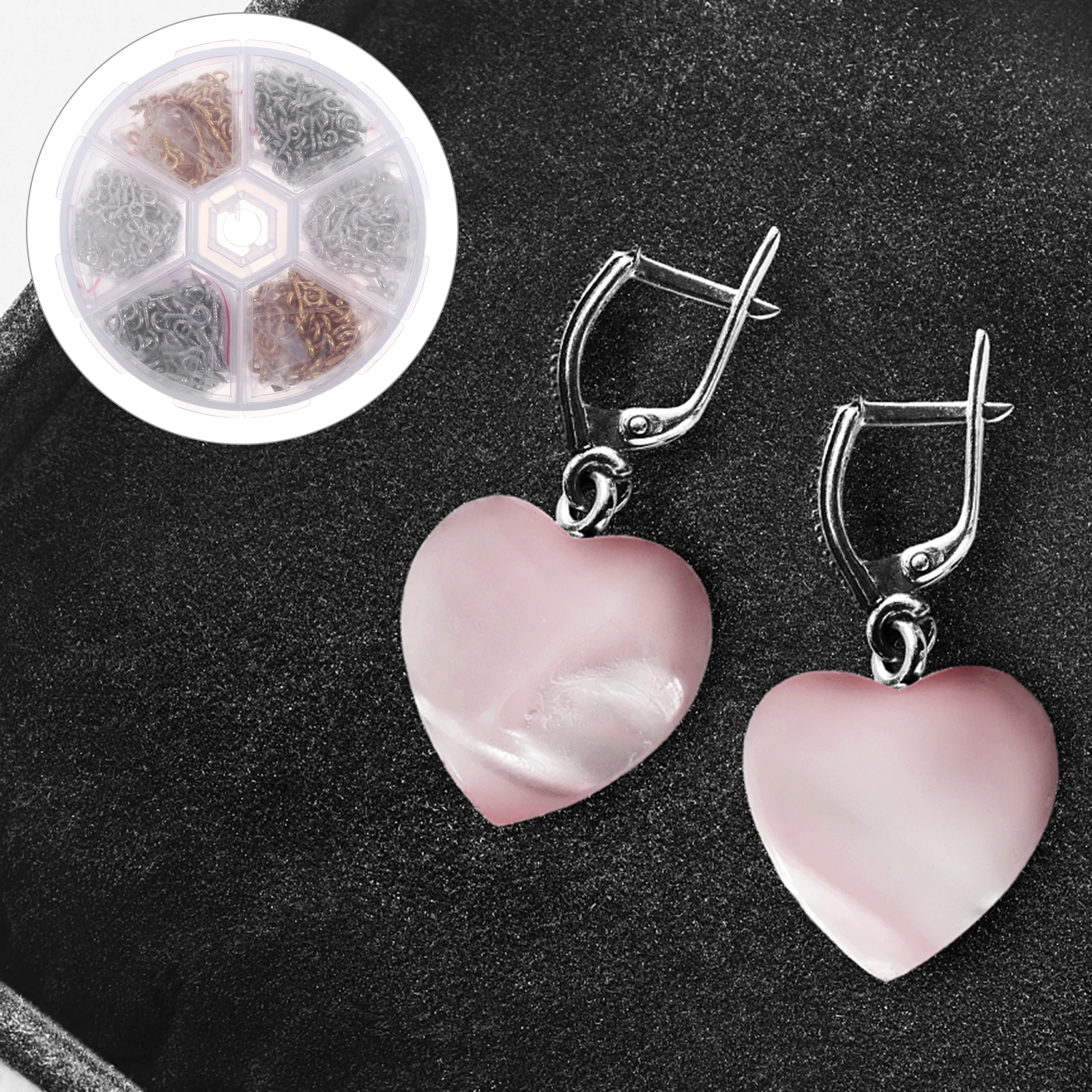 

750pcs Sheep Eye Screw Hook Set Iron Threaded Clasp for Jewelry Making Marine Bath Outdoor Non-Fading Rust Resistant Easy