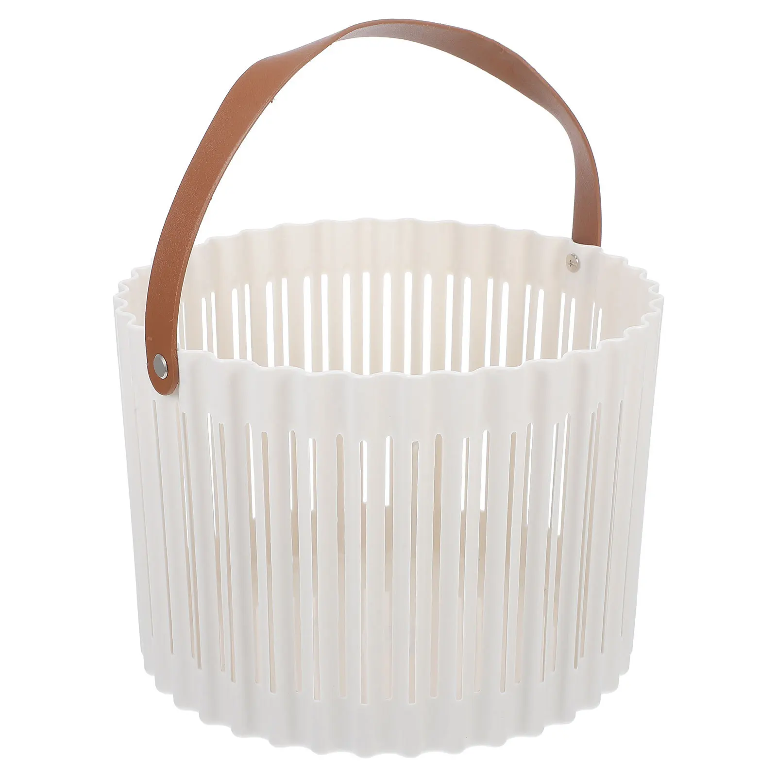 

Large Capacity Portable Laundry With Handle Sturdy Plastic Storage Hamper For Bathroom Closet Nursery Smooth Surface Pp Material