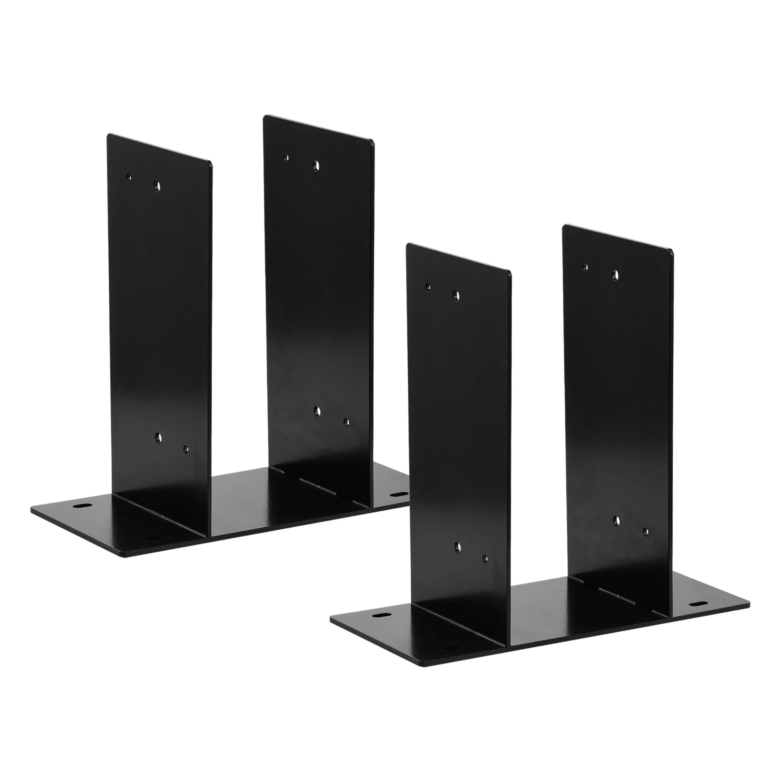 

4 X 4 Post Base, Heavy Duty Alloy Steel Decking Posts, Deck Post Support, Black 4 Pieces Post Base Holder