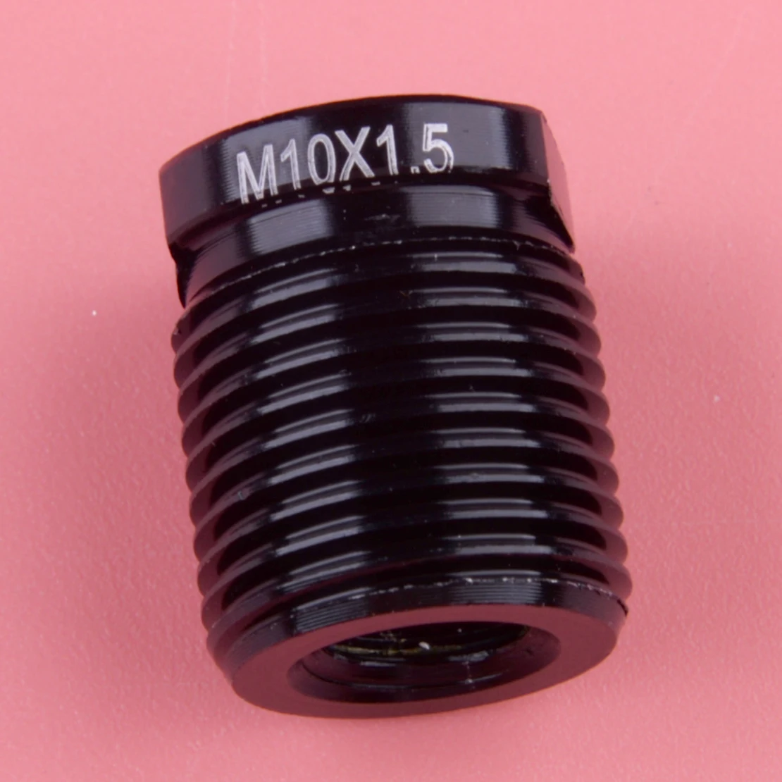 Car Gear Shift Knob Thread Adapter Nut Insert Connector M10x1.5 Black Aluminum Alloy