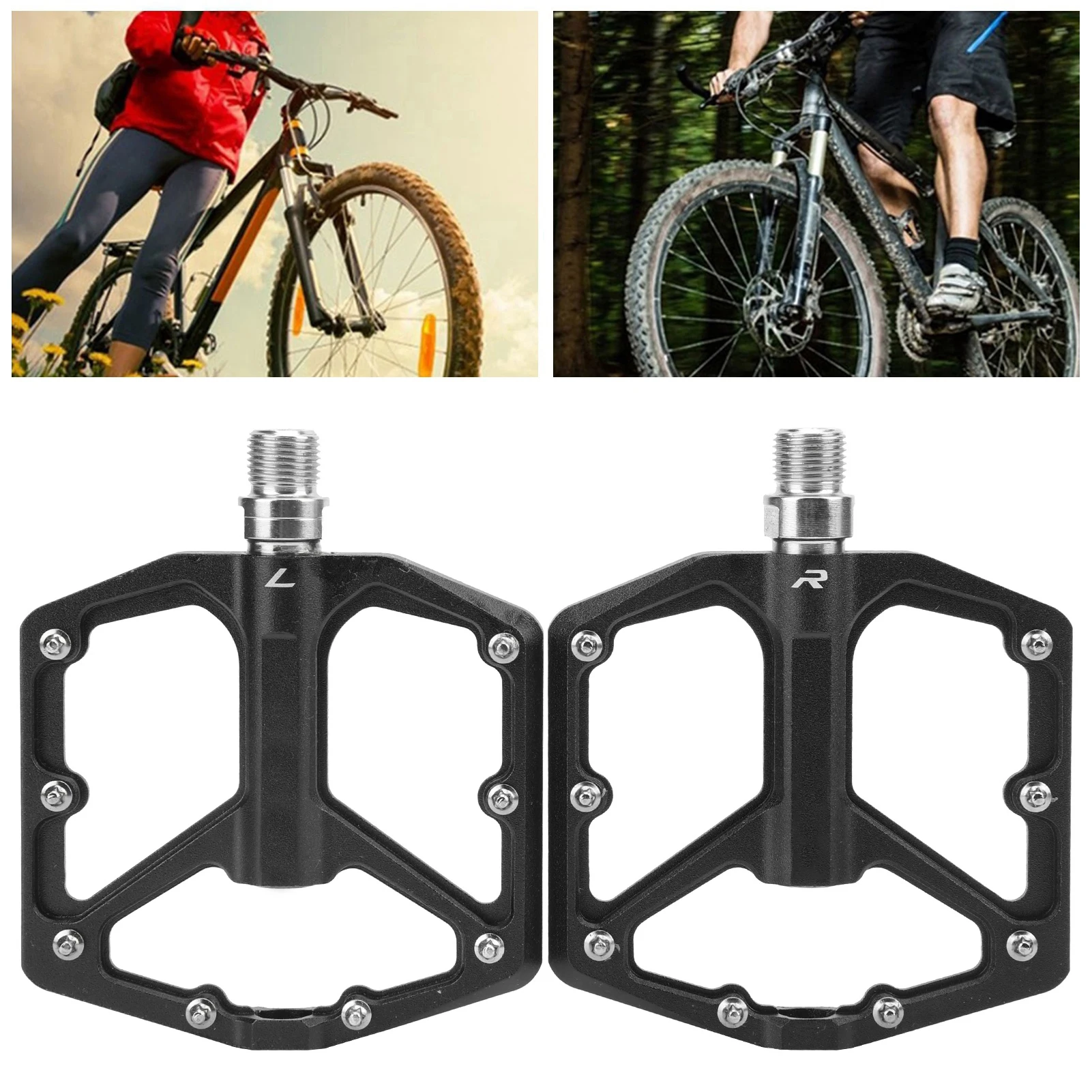 

1 Pair Mountain Bike Pedals Aluminium Alloy NonSlip Flat Pedals Aluminum Alloy Pedals Mountain Bike Pedals