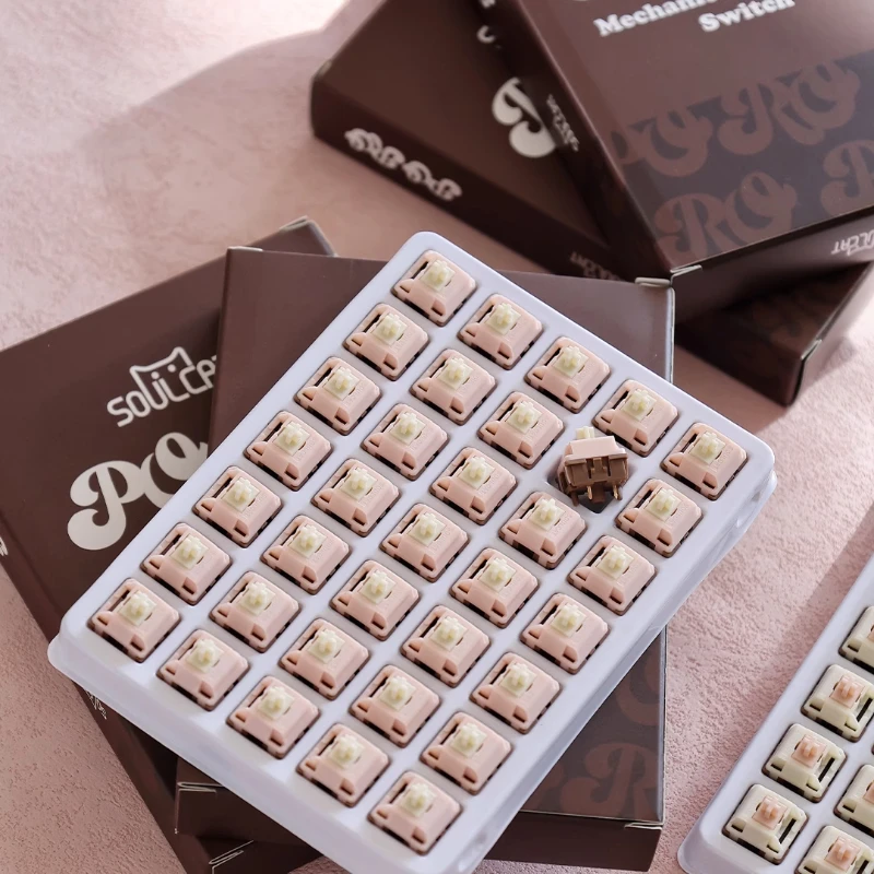 

Customized Mechanical Keyboard PORO Axis Smooth HIFI Voice Actor Linear HMX Comfortable Feel Xiao Shizi Yin Keyboard Axis Body
