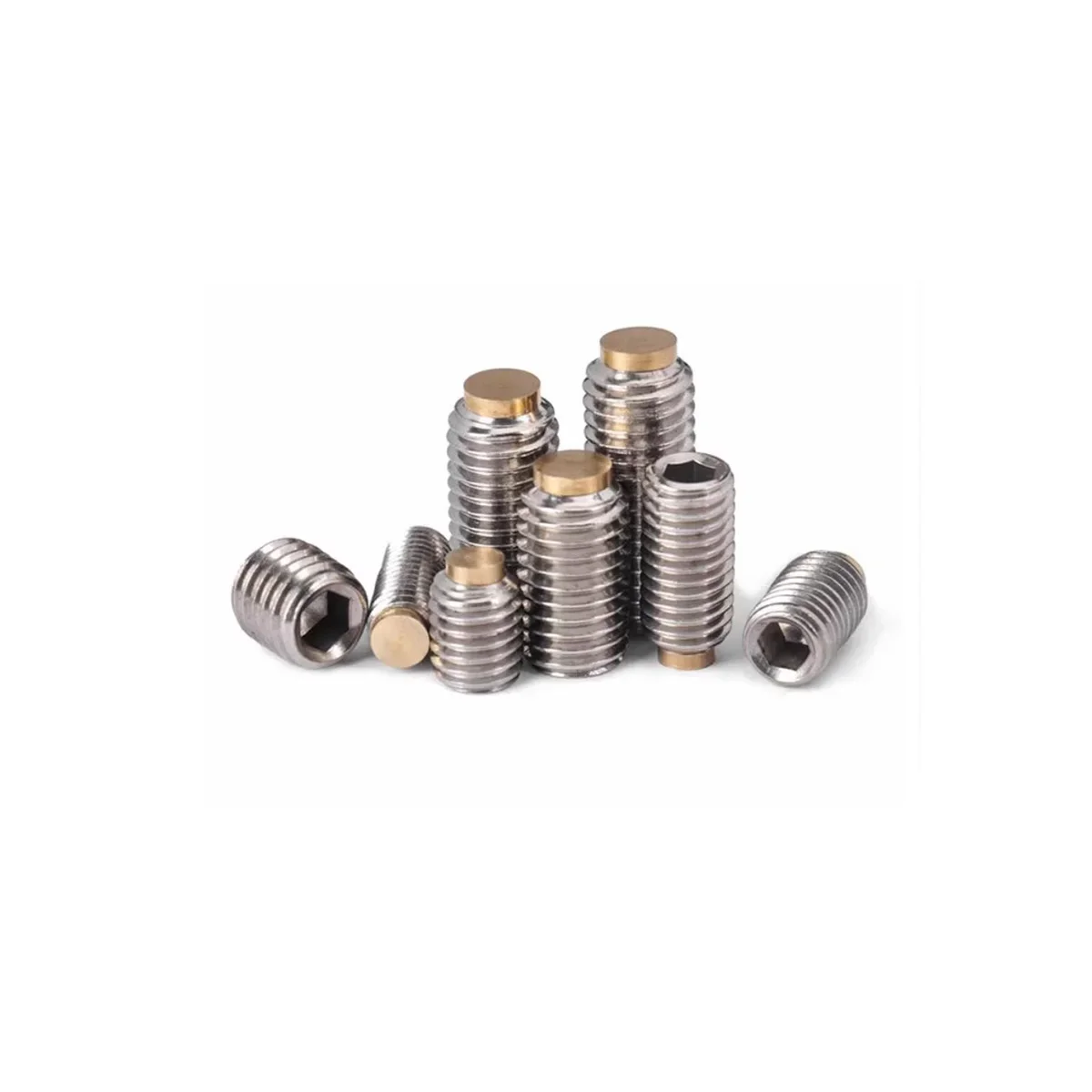 

304 Stainless Steel Copper Head Machine Screw/Brass Convex End Screw/Copper Head Plunger Buffer Bolt M5-M10