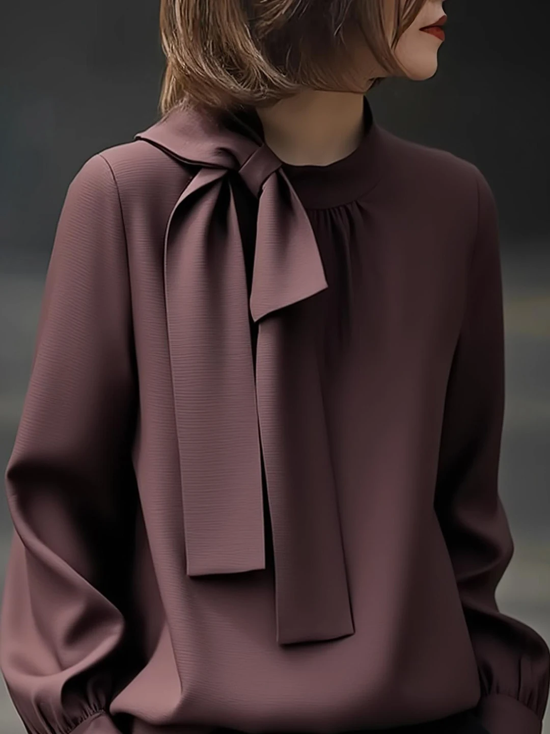 Maglione Lungo Rosso da Donna con Collo a V Unico Elegante Novità Autunnale Abbigliamento Casual Comodo Traspirante Leggero