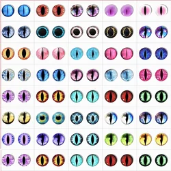 16MM 2PCS Owl Snake Lizard Animal Eyes Glass Cabochon for Clay Doll Making Sculptures Props Craft DIY Findings Jewelry Making
