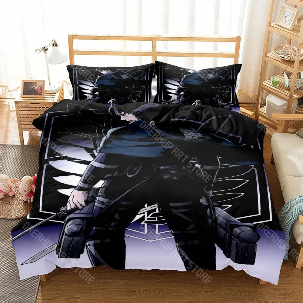 3D Printed Titan Attack Bedding Set for Boys Girls Duvet Cover And Pillowcase Included Twin Queen King Full Single Double Sizes