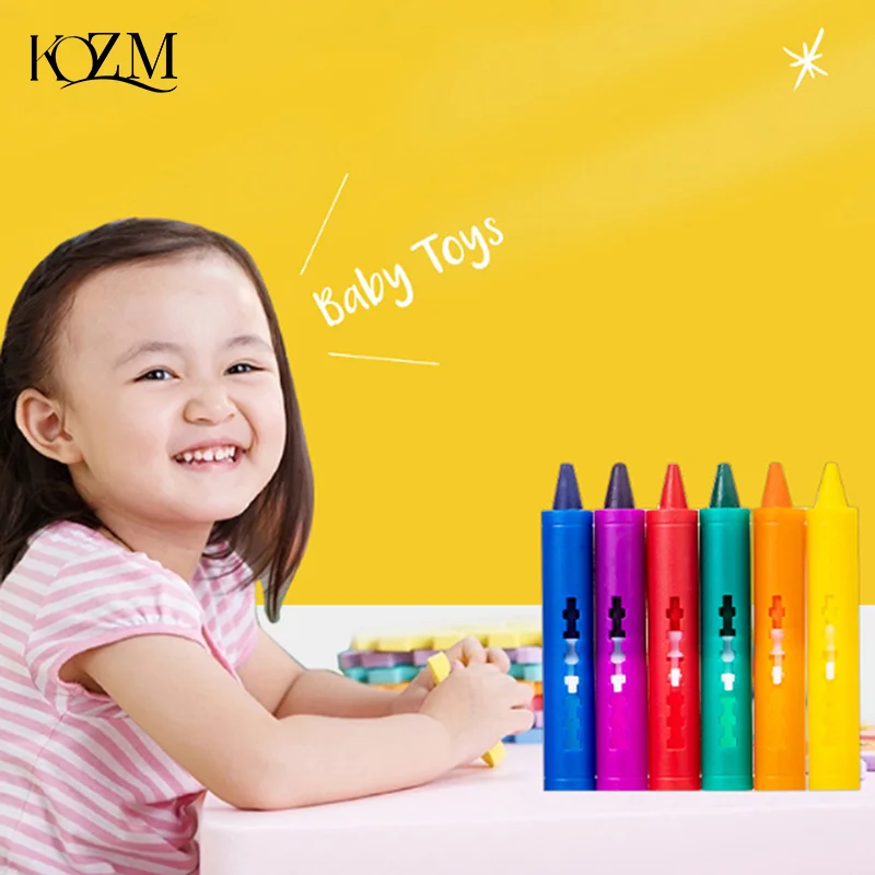 6 szt. Zmywalne kredki do kąpi – Kids Toys Drawing Easy recenzja i cena