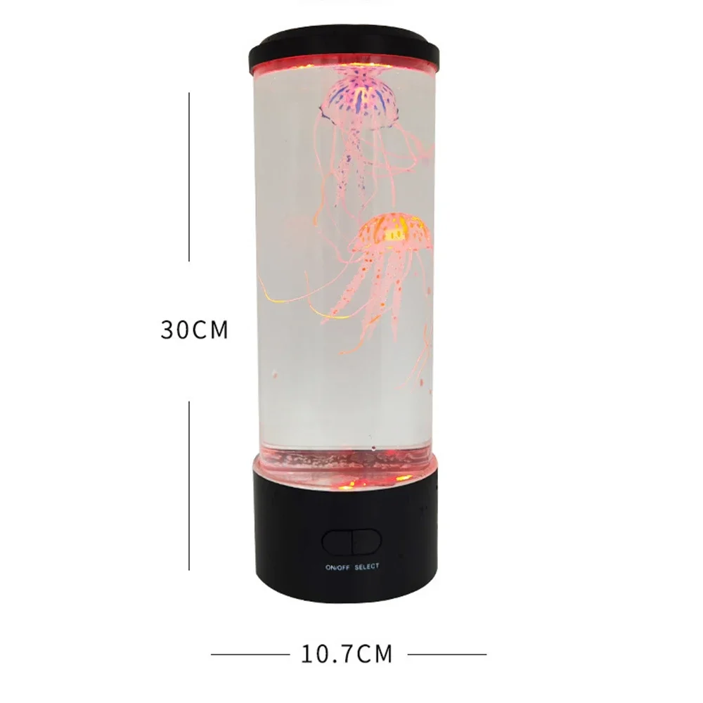 1PC Color Changing Remote Jellyfish Fish Lamp Usb/Battery Powered Table Night Light Home Bedroom Decor Christmas Birthday Gifts