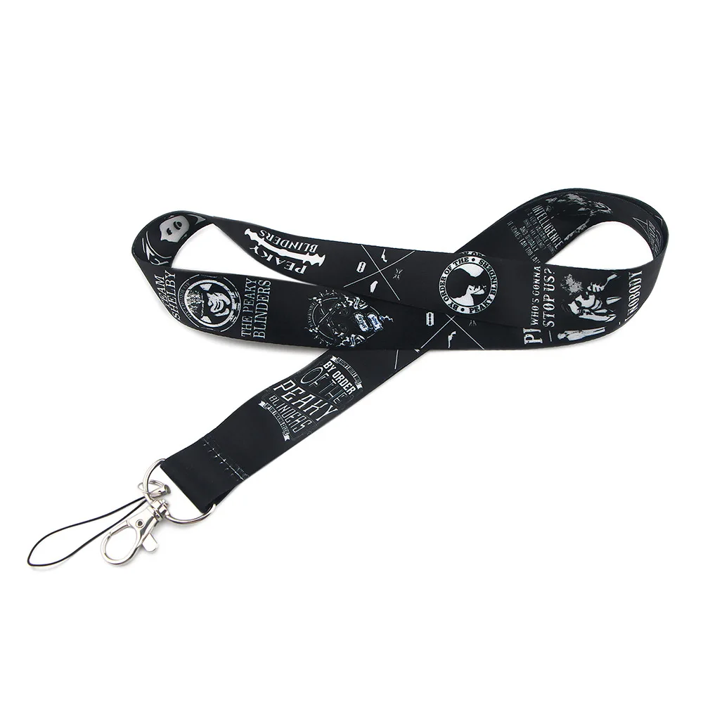 클래식 게임 Peaky Blinders 매는 밧줄 쥬얼리 액세서리 애니메이션 그림 배지 인쇄 넥 스트랩 휴대 전화 키 홀더 선물