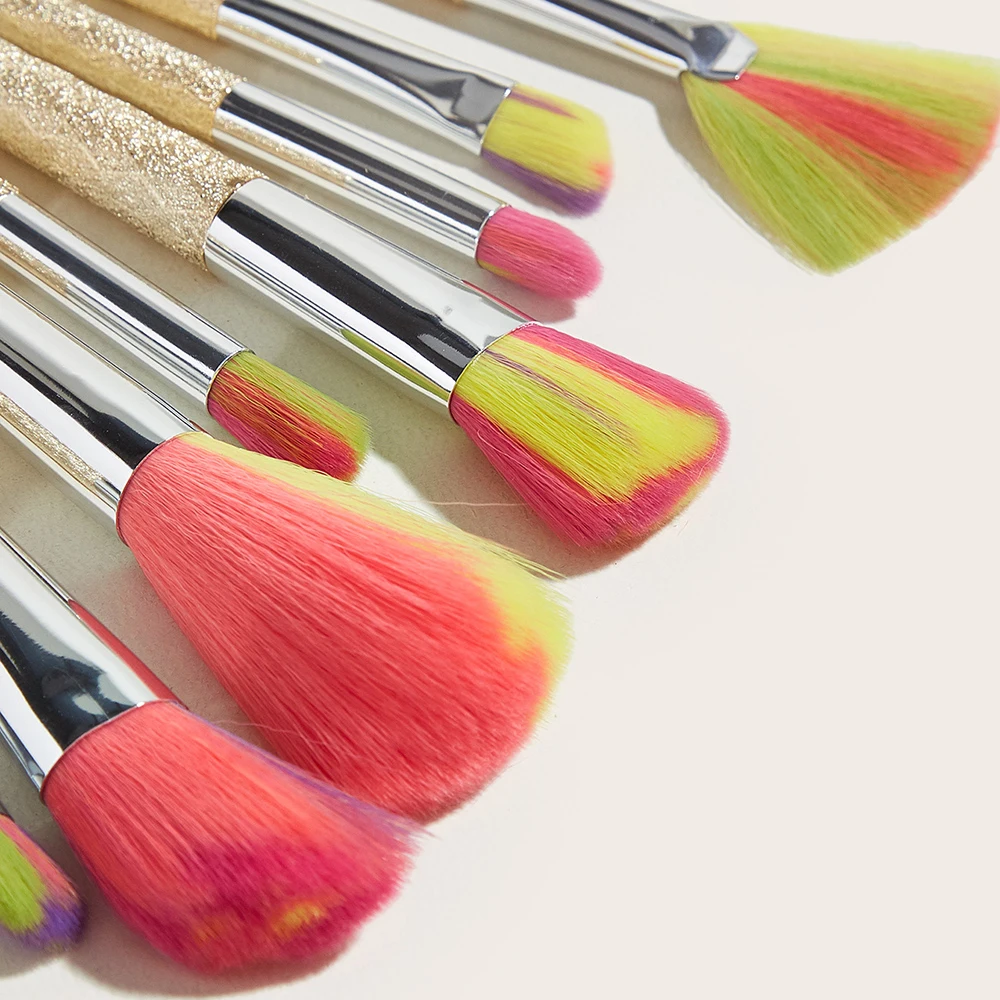 

GUJHUIMakeup Brush Set Frosted Copper Eye Shadow Brush Eyebrow Brush Small Fan-shaped Brush Shadow Brush Blush Brush