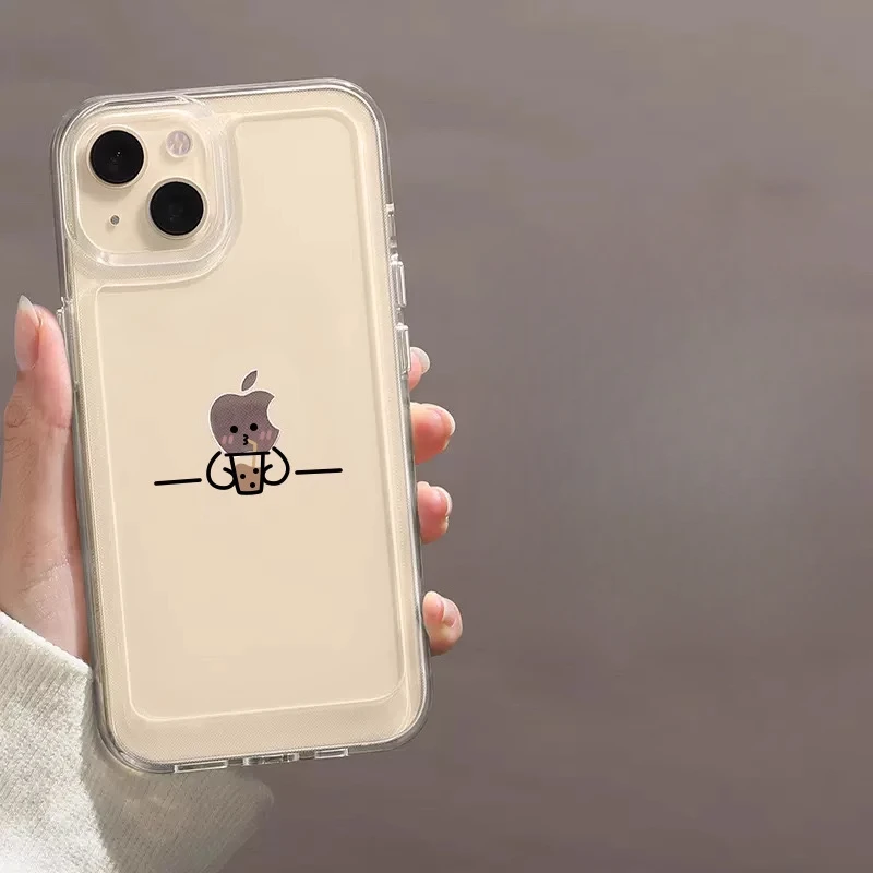 Funny Matchstick Men Clear Phone Case For iPhone 16 15 14 13 12 11 Pro Max Transparent Fundas Covers image 5