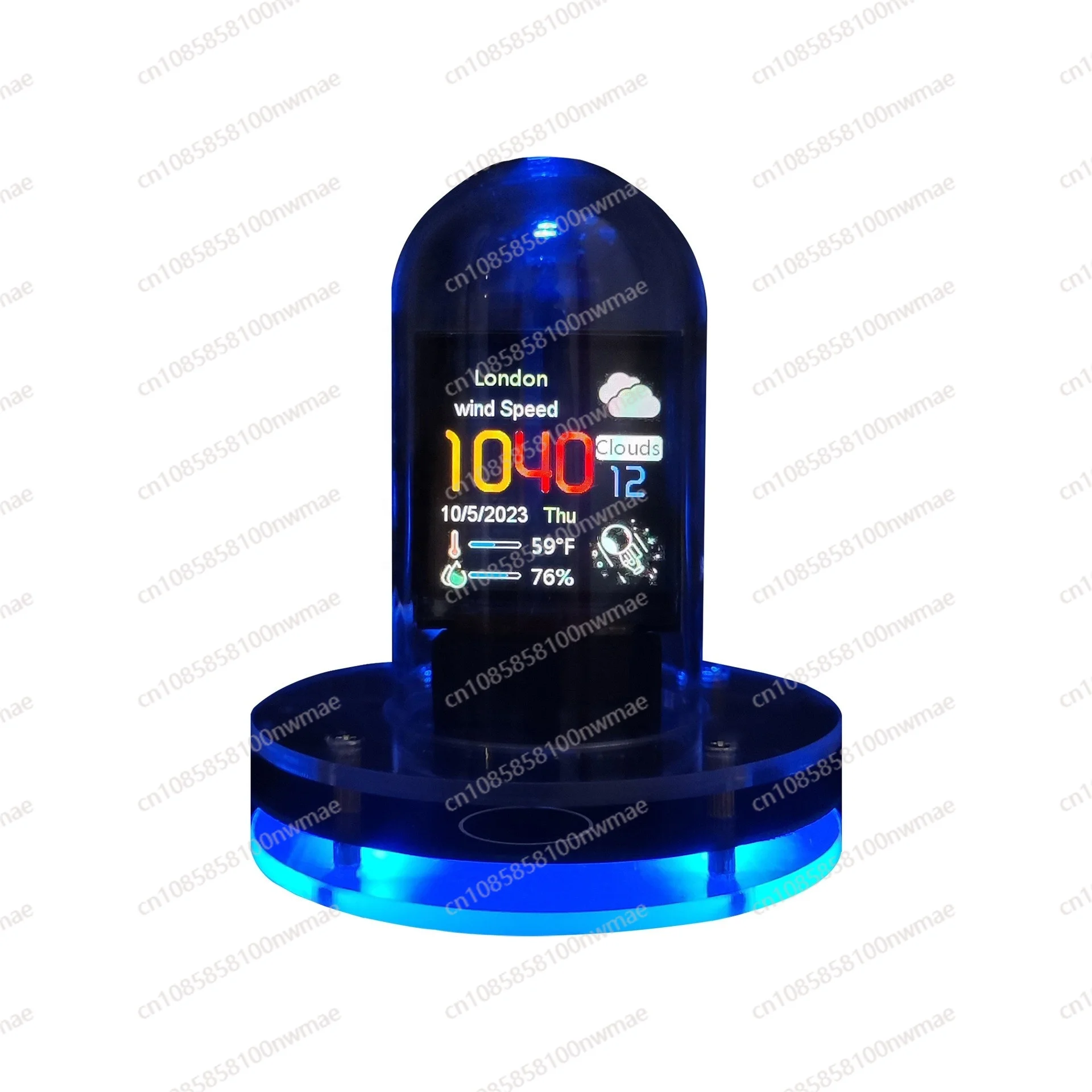 

Glow Tube Clock Wireless Calendar Weather Smart Digital Desk Clock Reloj Cool Digital Desktop Clock