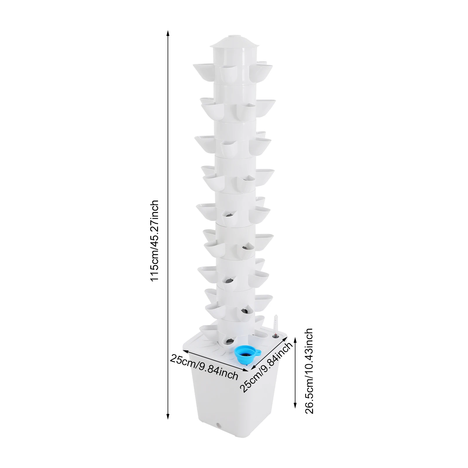 1,1 m verticaal hydrocultuur kweeksysteem met pomp - 9-laags 45 gaten kiemtorenkit voor kamerplanten