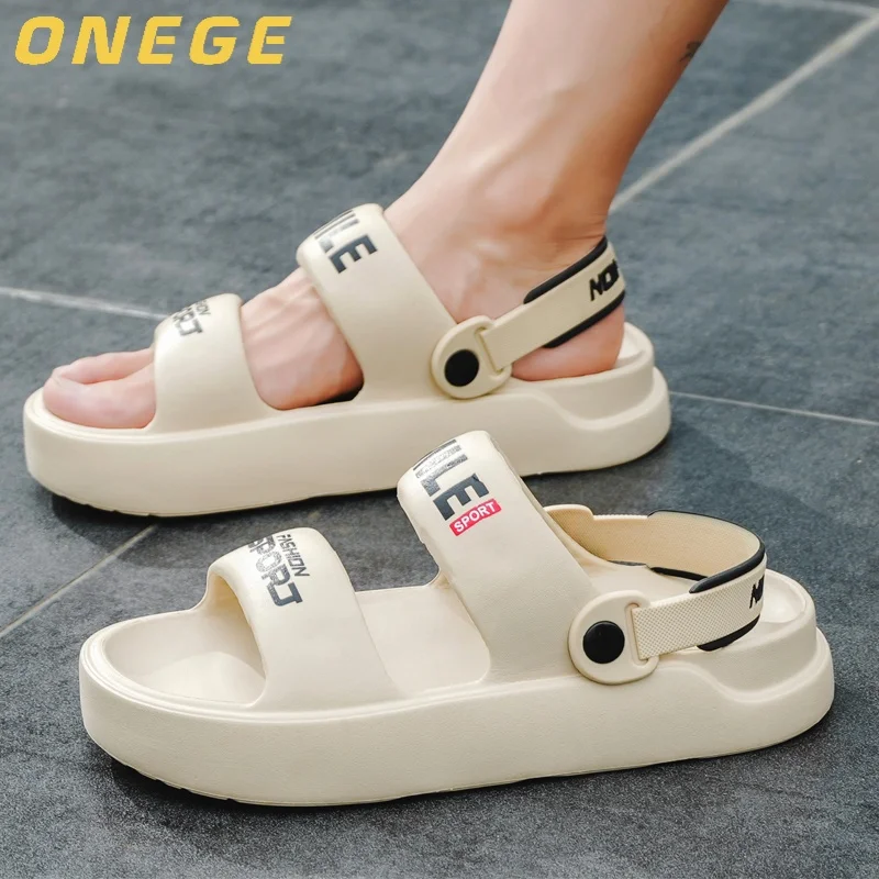 زوج من الصنادل الرجالية، ملابس خارجية رياضية عصرية جديدة قابلة للتنفس للرجال في الصيف، غير قابلة للانزلاق، مقاومة للاهتراء، نعل ناعم، أحذية شاطئ رائعة للقيادة #3