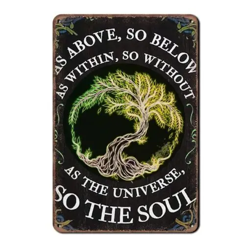 Vintage Tin Sign Vintage Signs Tree of Life - As Above So Below As Within So ...