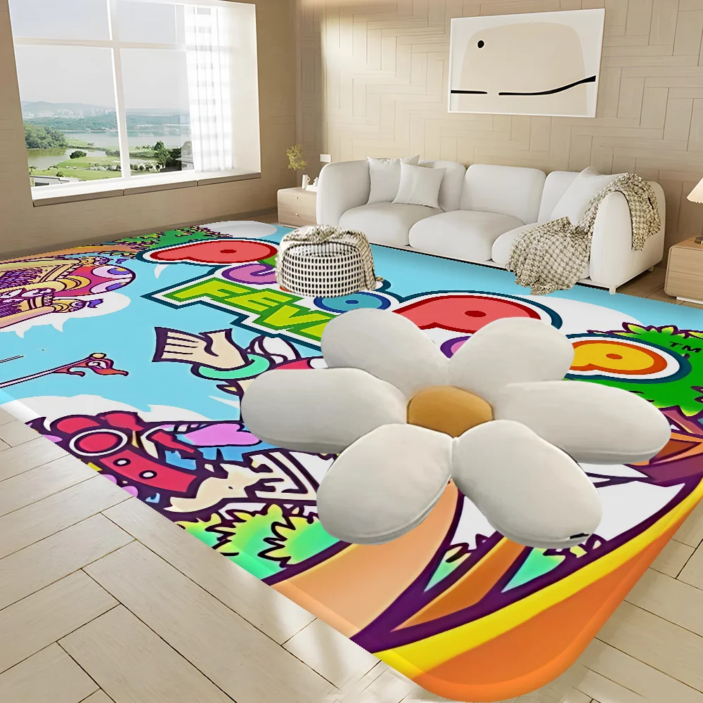 Game P-Puyo P-Pop F-Fever Floor Mat Kids Room Bedroom Decoration Balcony Anti-Slip Doormat Living Room Welcome Rug