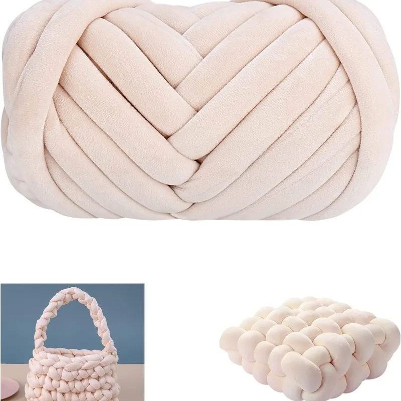 Cross-Border New ProductsDIYCore-spun yarn3cmThick velvet crystal velvet fabric strips Pillow cat nest yarn in stock