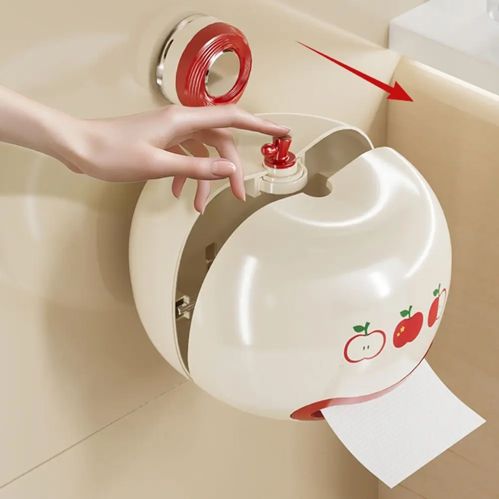

Bathroom Paper Holder Fruit Shape Suction Cup Tissue Rack Waterproof Punch-Free Household Roll Paper Storage Box