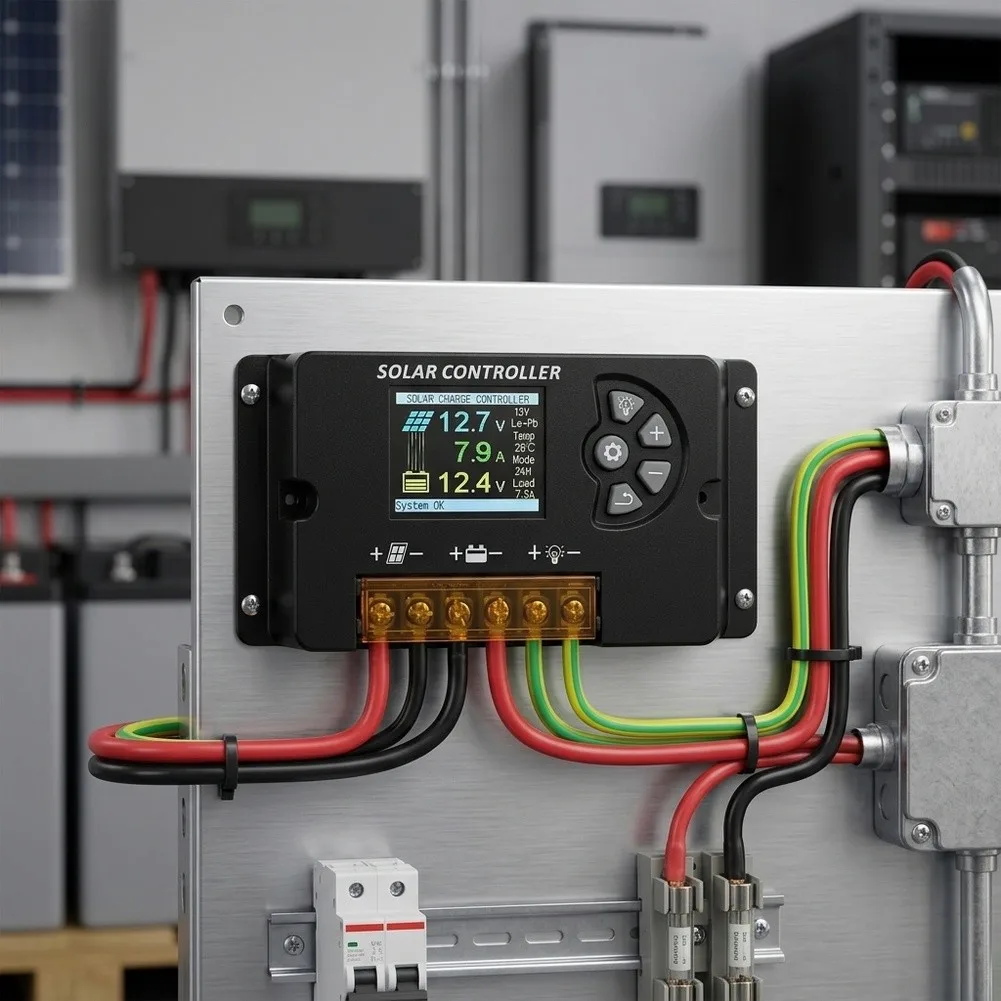 10A 20A 30A For PWM Solar Charge Controller 12V 24V Auto LCD Screen USB Port For Acid GEL For Battery Panel Regulator