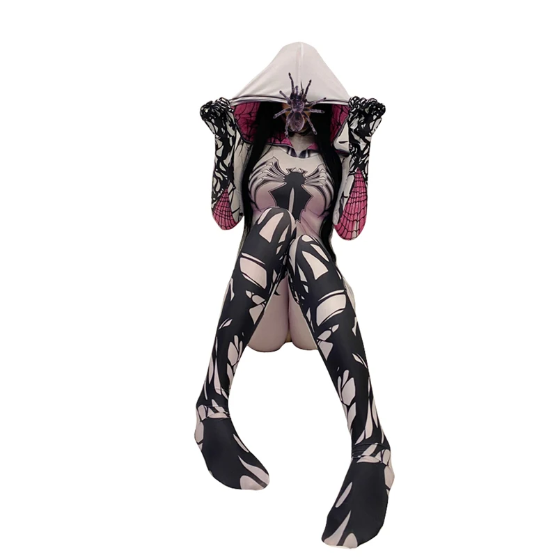 Sexy Body Suits Zipper Open Crotch Cosplay Japanese Anime White Bodysuit One-piece Swimsuit Tights Costume Roleplay Zentai