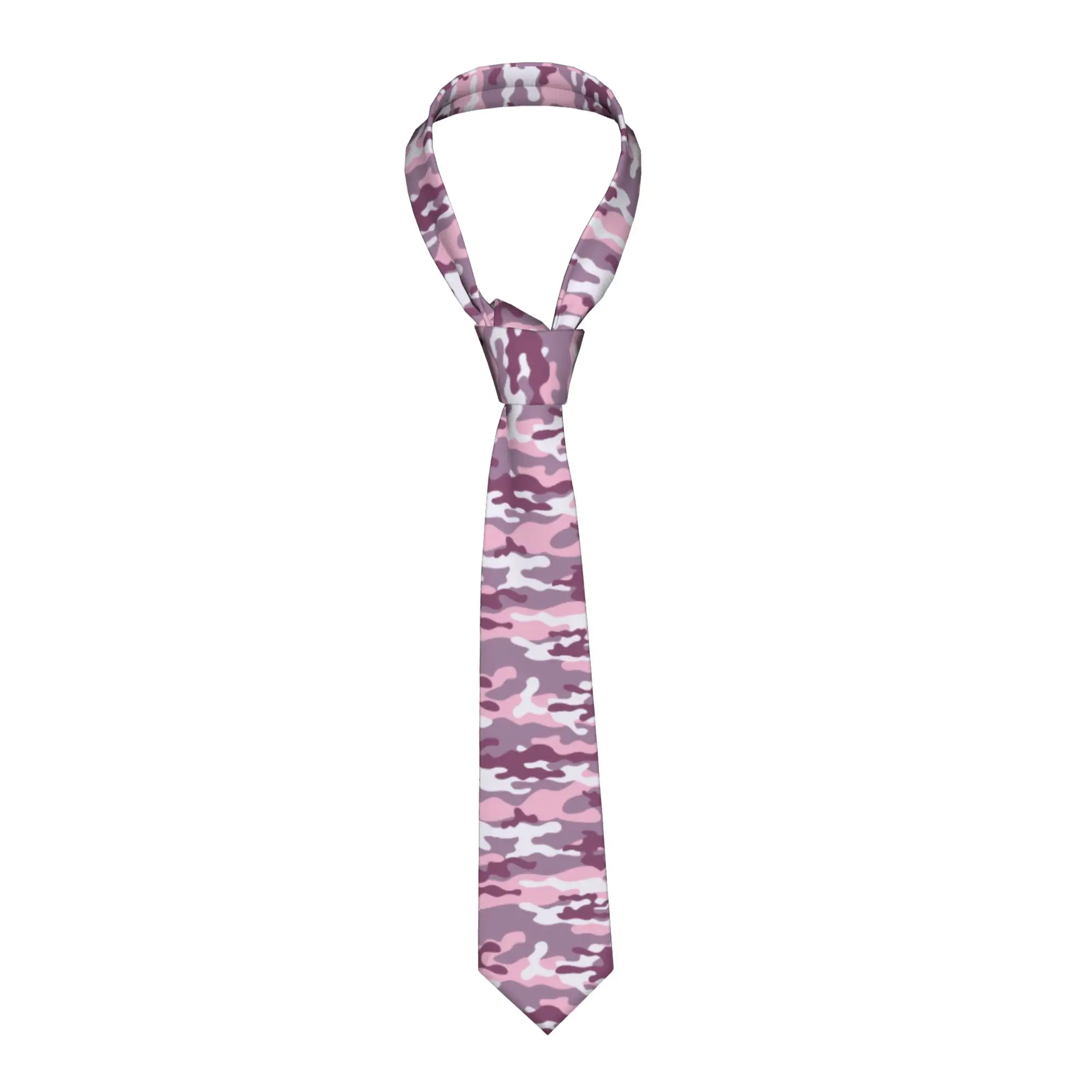 Abstract Pink Camouflage Men Necktie Skinny Polyester 8 cm Classic  Neck Ties for Mens Shirt Accessories Gravatas Wedding  Party