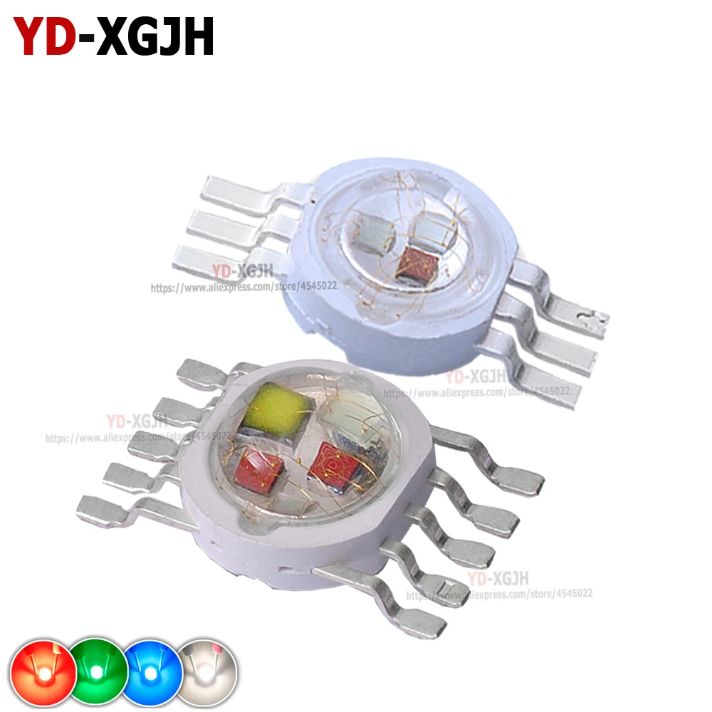 

High Power LED Chip Colorful DIY 4pin 6pin 8pin 10pin RGB for 3W6W9W12W LED RGBWW RGBW RGBWYV molding LED Stage lights Source
