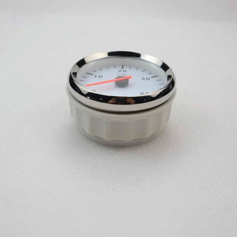 Marine Engine Monitor Analog Tachometer Gauge For Engine Monitoring 0-4000 RPM Range X100 Multiplier Metal Housing