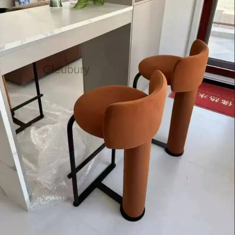 

Designer Nordic Bar Stools Aesthetic Comfortable Relaxing Hairdressing Bar Chairs Nordic Barber Chaise De Bar Unique Furniture