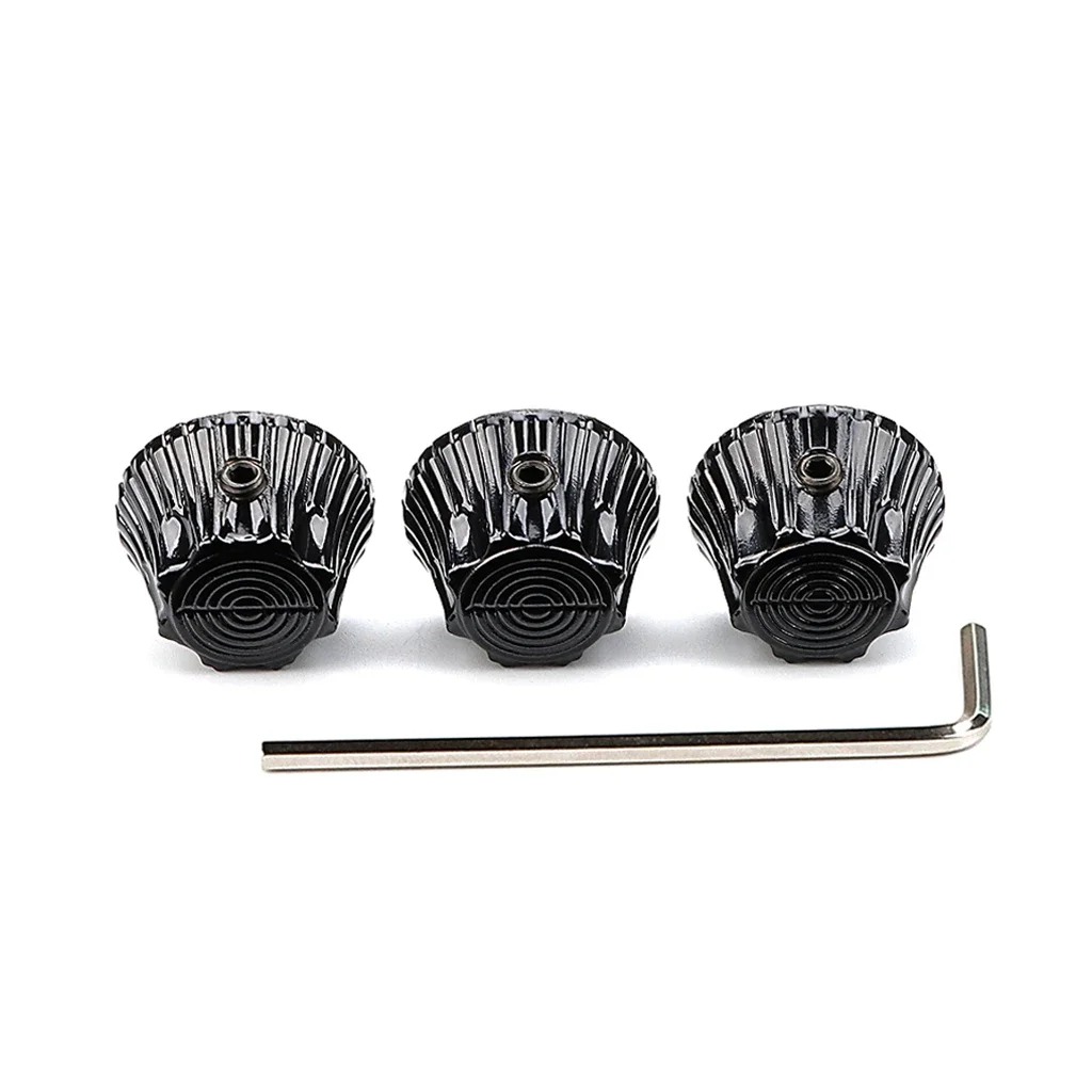 Black/Silver/Gold Electric Guitar Knob Potentiometer Cap Guitar Part Tone Volume Stringed Instruments Guitar Accessories 3pcs