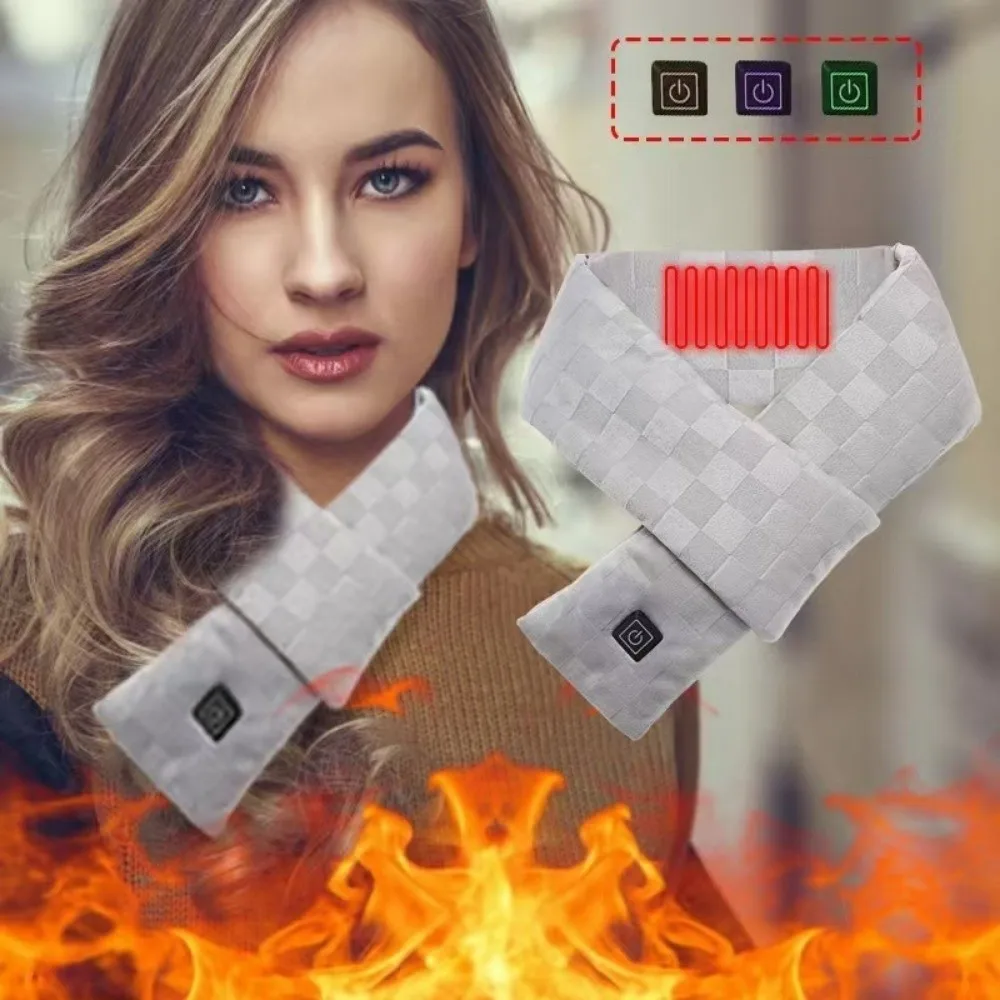 3-temperatuur verstelbare elektrische nekwikkel Warme zachte verwarmingssjaal Koudbestendig ontwerp Comfortabele, gezellige thermische nekwarmer Jongens