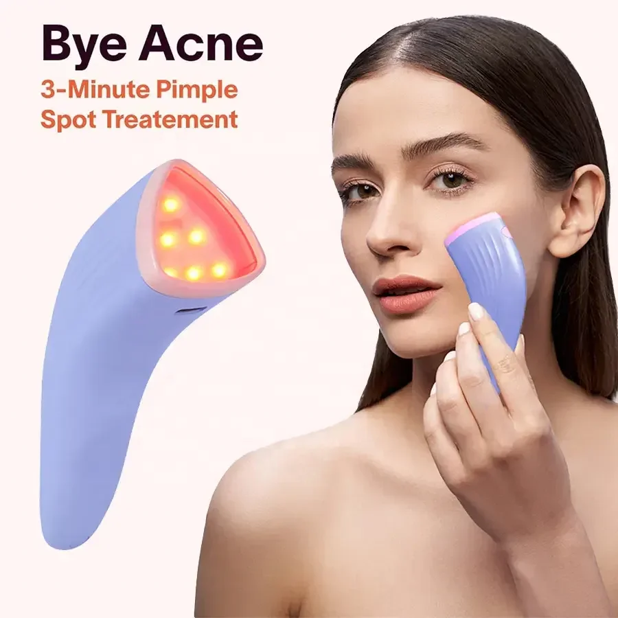 Facial Device Skin Care Red Face Massager Stick Red Light Therapy Wand for Home Use